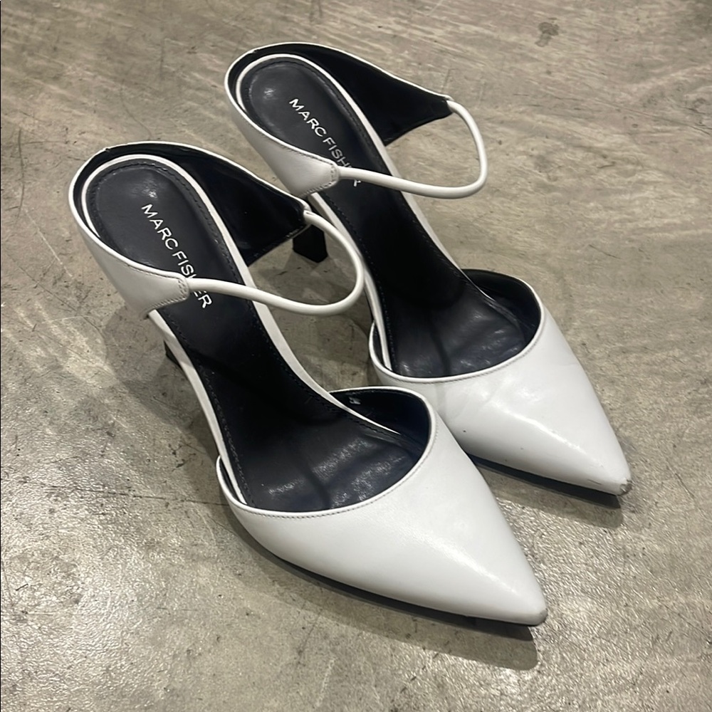 Marc Fisher Women's White Heels